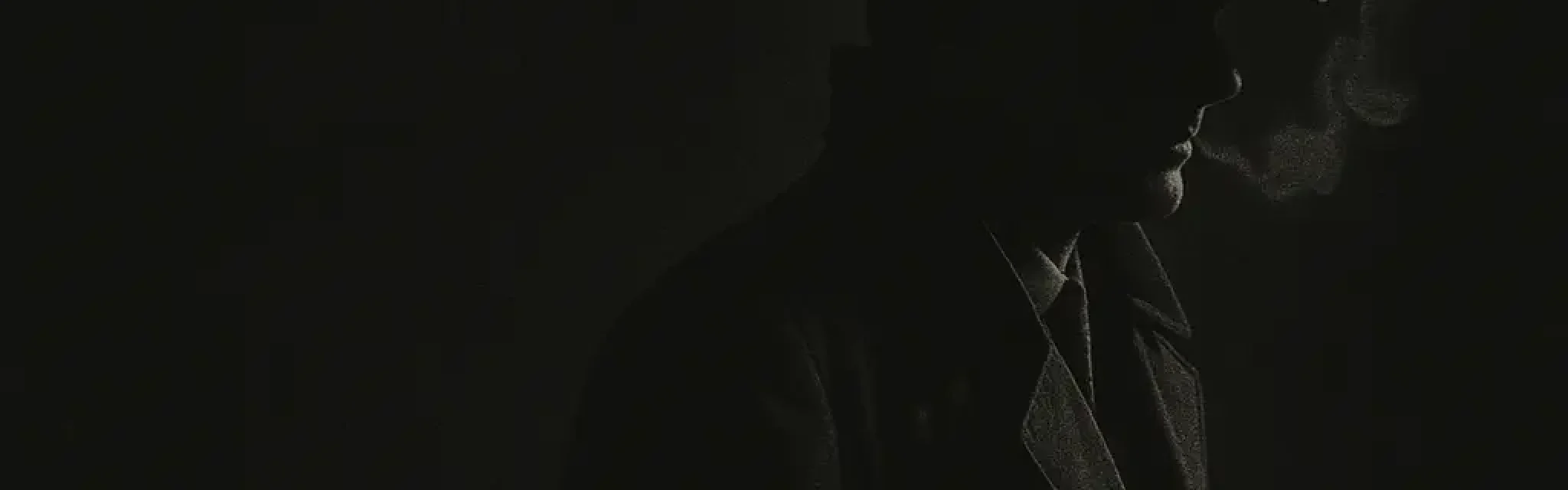 detective dark background smoke